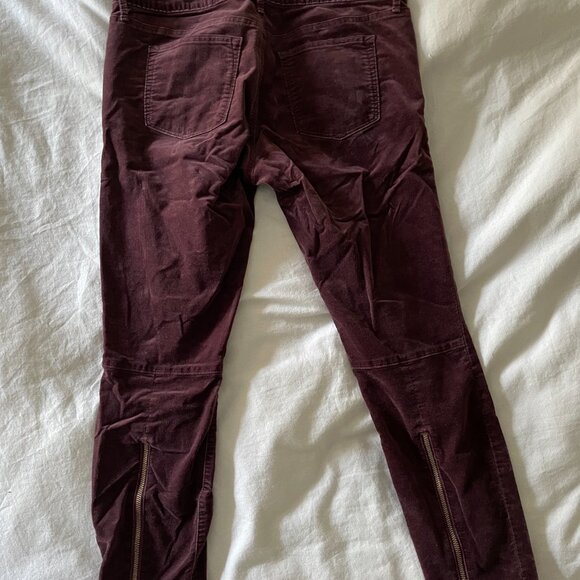 Gap 1969 Velvet Always Skinny Pants – Cherrywood (Zipper Detail) - Picture 3 of 4